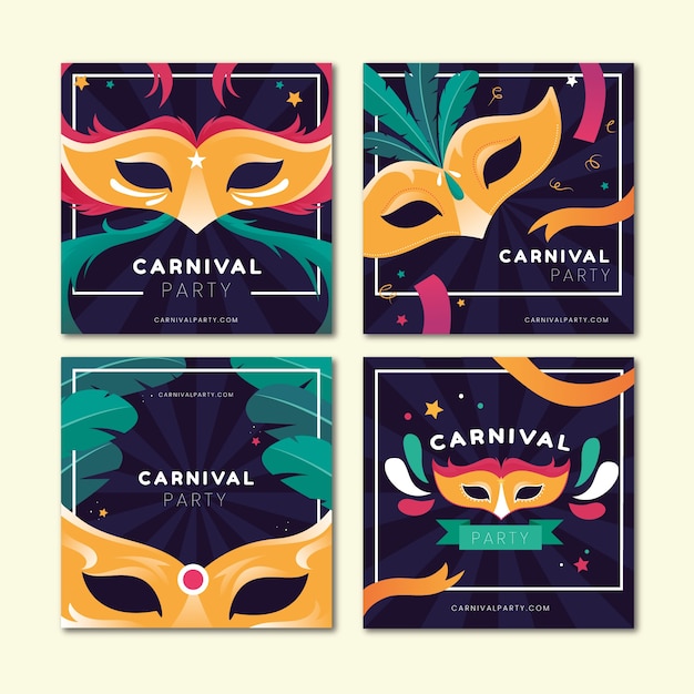 Carnaval party instagram postverzameling