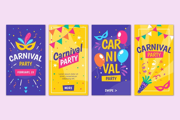 Carnaval party instagram verhalencollectie