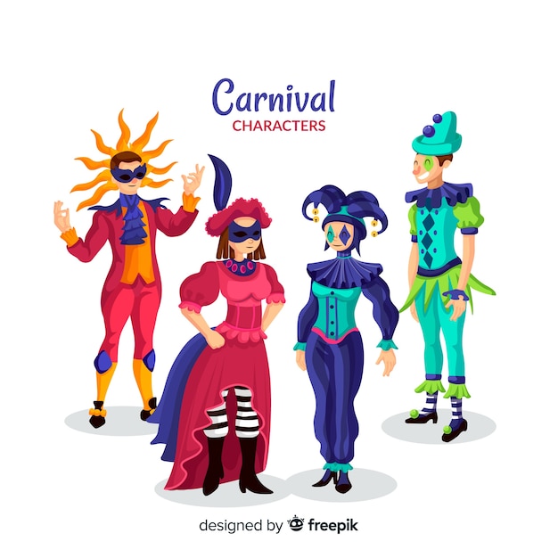 Carnaval venetiaanse karakterverzameling