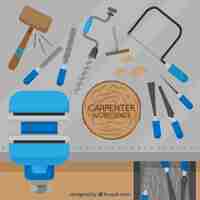 Gratis vector carpenter's werkruimte