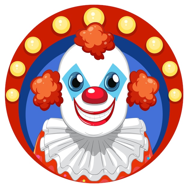 Gratis vector cartoon clown met rode neus