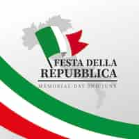 Gratis vector cartoon festa della repubblica illustratie