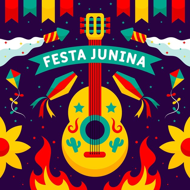 Gratis vector cartoon festa junina collectie