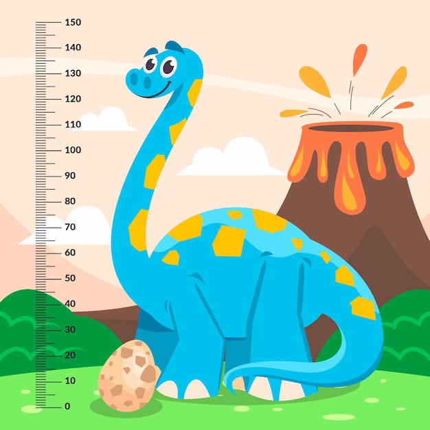 Gratis vector cartoon hoogtemeter voor kinderen