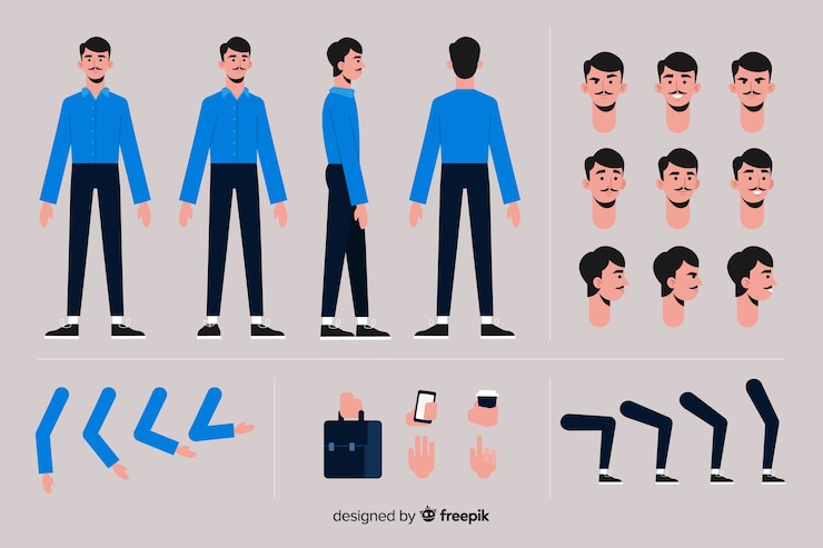 Gratis Vector cartoon jongen tekensjabloon