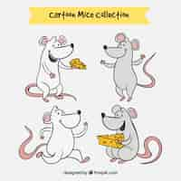 Gratis vector cartoon muizen collectie