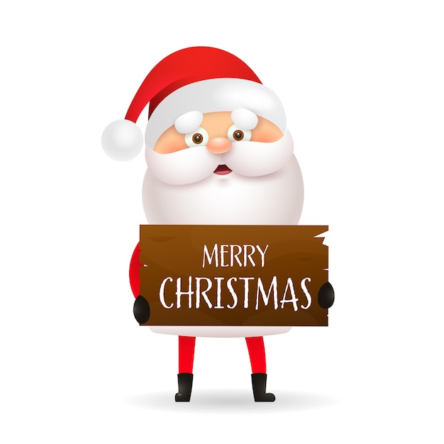 Cartoon Santa Claus bedrijf Merry Christmas banner