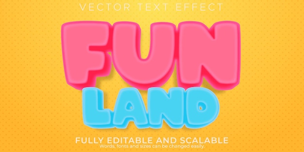 Gratis vector cartoon-teksteffect, bewerkbare strip- en kindertekststijl