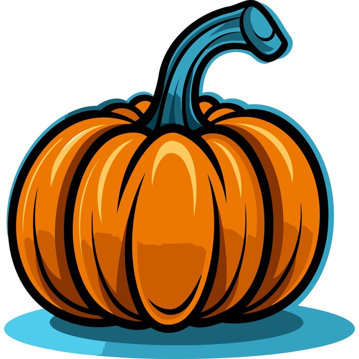 Gratis Vector cartoon van een pompoen