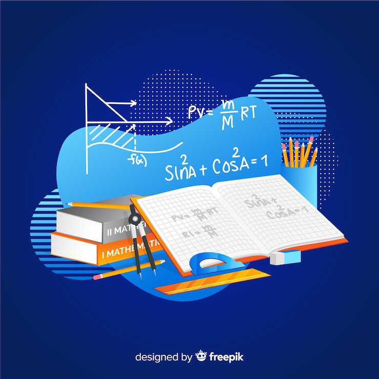 Gratis Vector cartoon wiskunde elementen achtergrond