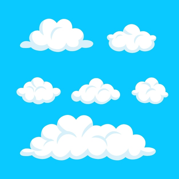 Gratis vector cartoon wolken collectie