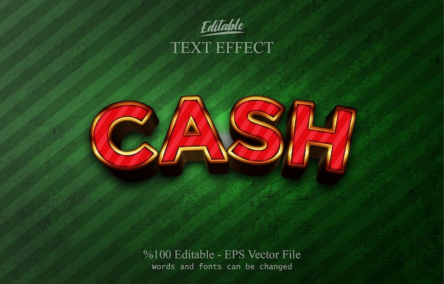 Cash bewerkbaar teksteffect