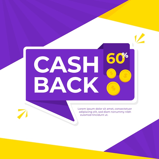 Gratis vector cashback achtergrond concept