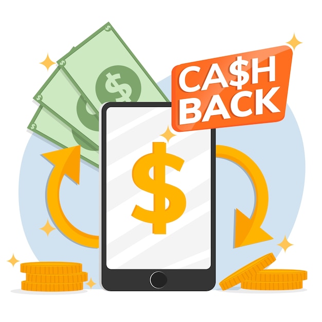 Cashback-concept met smartphone