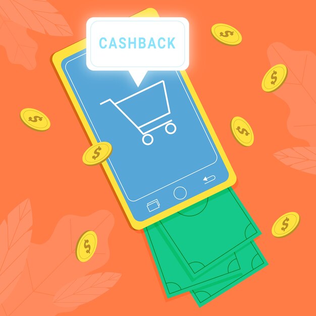 Cashback concept met smartphone