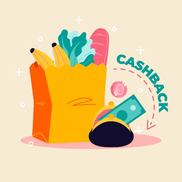 Cashback-concept om te winkelen