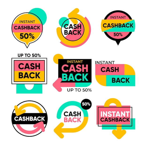 Cashback labelcollectie ontwerp