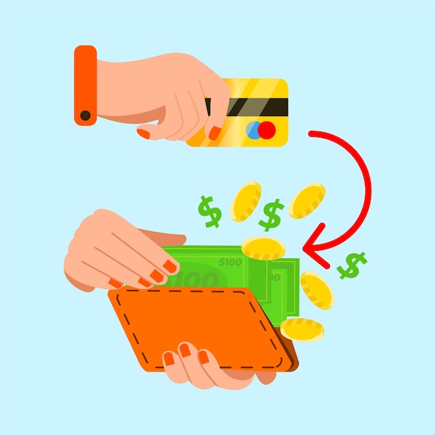 Gratis vector cashback shopping ontwerp