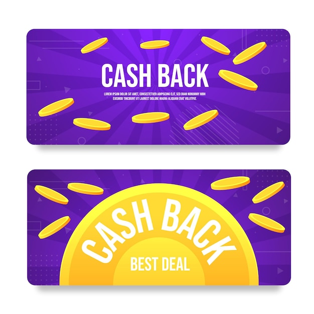 Gratis vector cashback-sjabloon voor spandoek