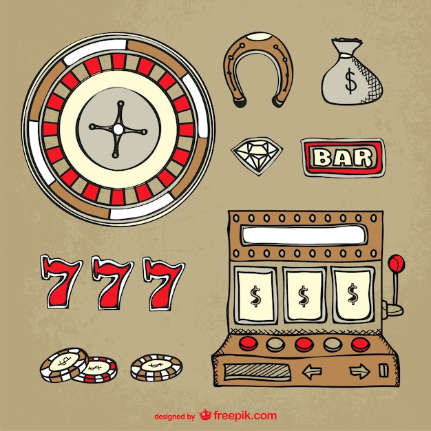 Gratis vector casino elementen vector