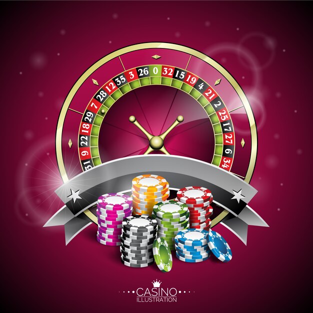 Casino roulette achtergrond ontwerp