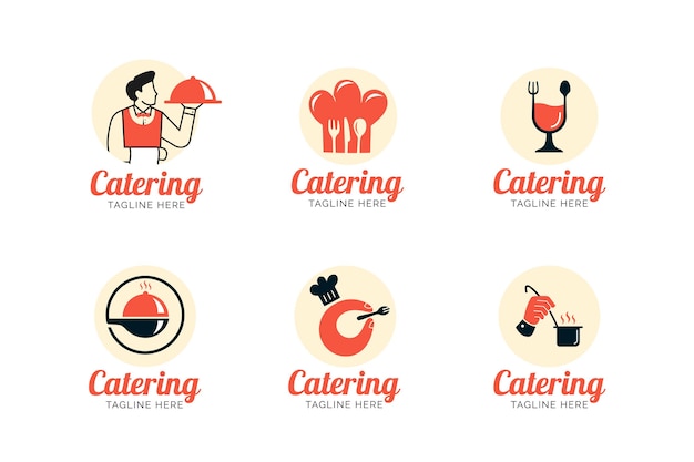 Gratis vector catering logo sjabloon collectie