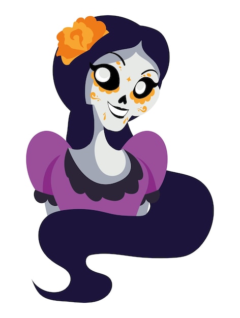 Gratis vector catrina mexicaans ontwerp