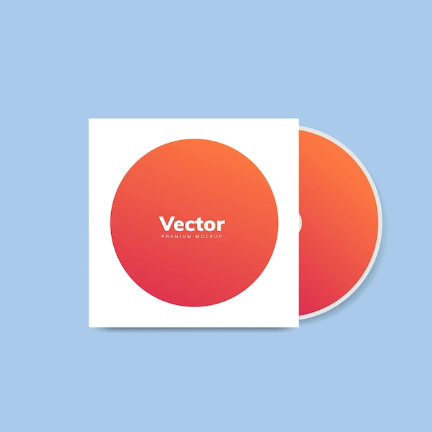 Gratis vector cd-cover ontwerp mockup vector