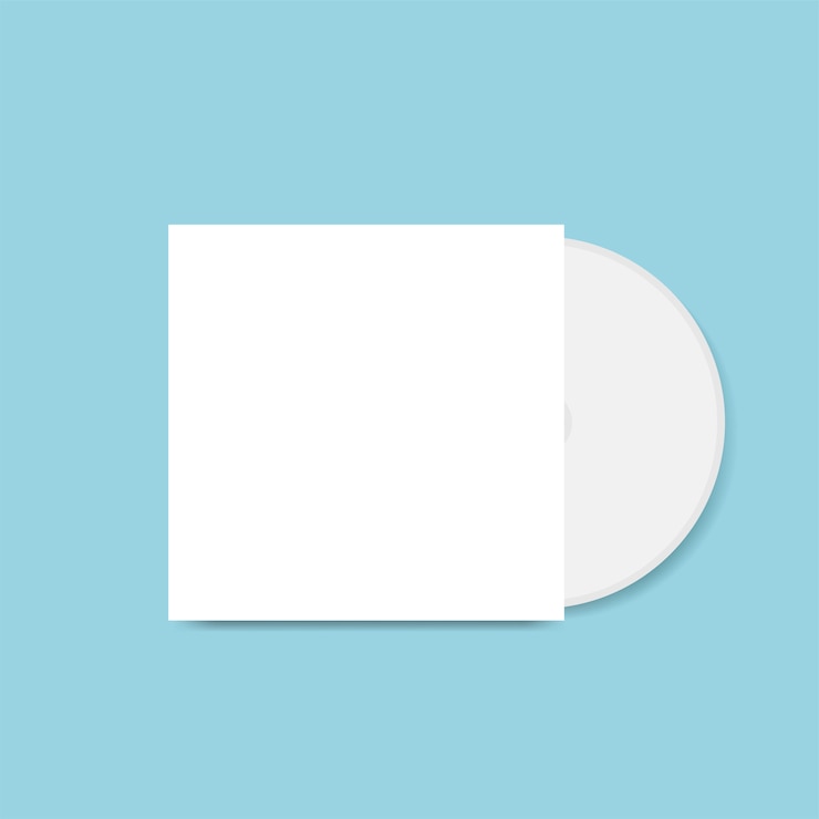 Gratis Vector cd-cover ontwerp mockup vector