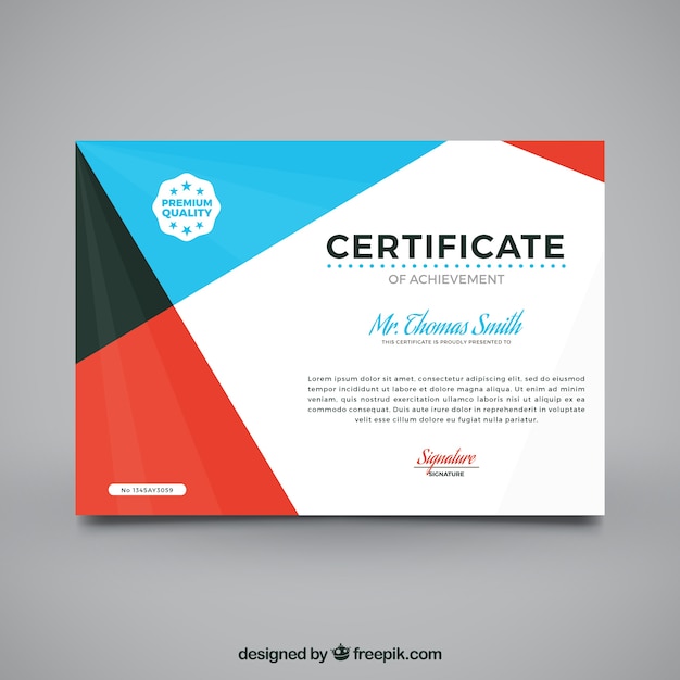 certificaat Afstuderen met abstract ontwerp