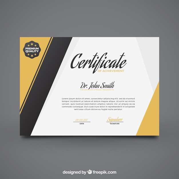 Certificaat van voltooiing met gouden details