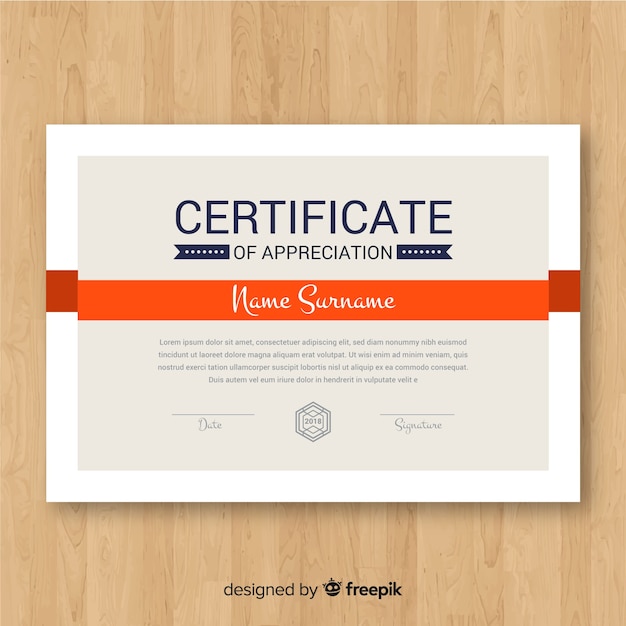 Gratis vector certificaat van waardering