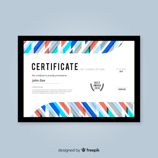 Certificaatsjabloon in abstract ontwerp