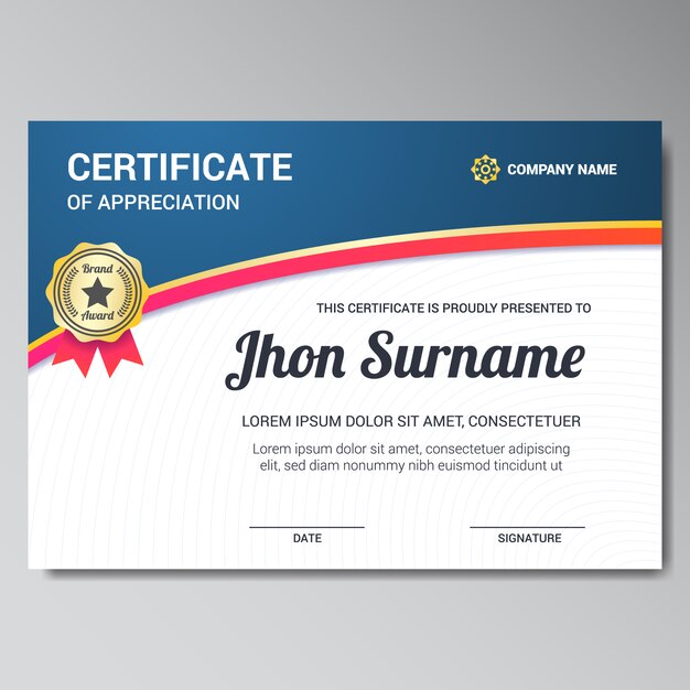 Certificaatsjabloon ontwerp