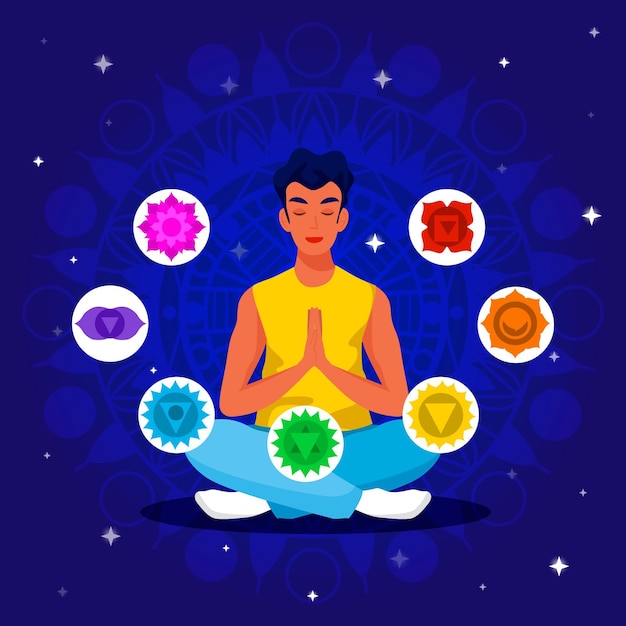 Gratis vector chakra's mystiek concept