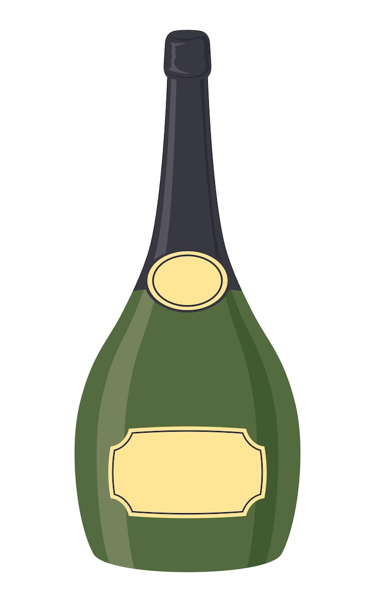 Gratis Vector champagne fles deisng