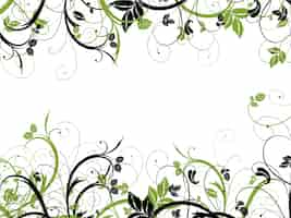 Gratis vector chaotisch abstract floral design op een witte achtergrond