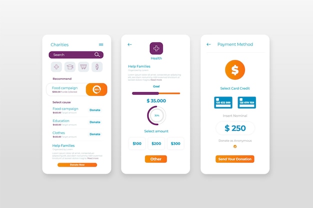 Charity app-ontwerp