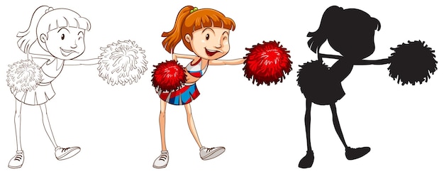 Gratis vector cheerleader