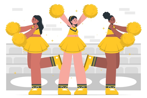 Cheerleaders concept illustratie