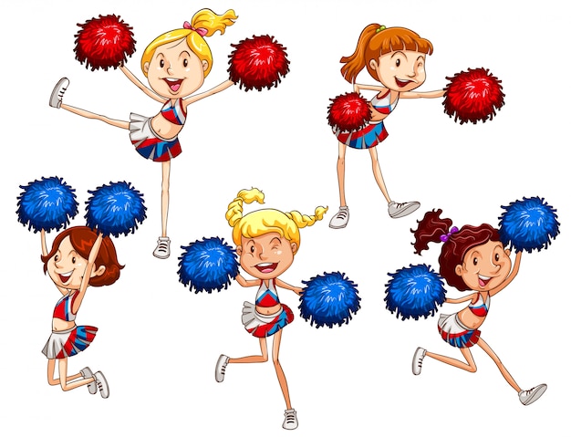 Gratis vector cheerleaders