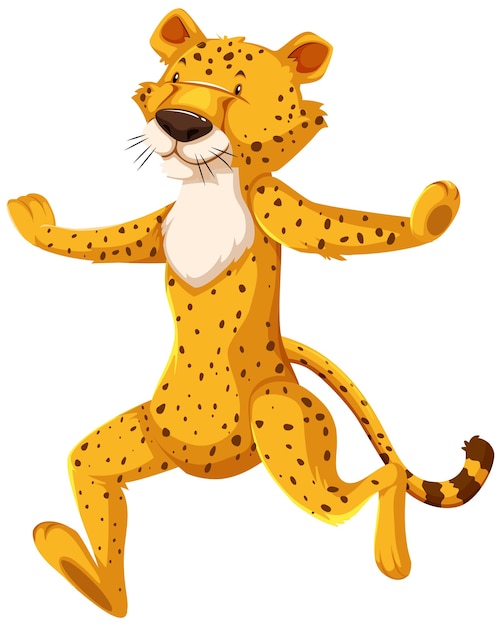 Cheetah stripfiguur uitgevoerd