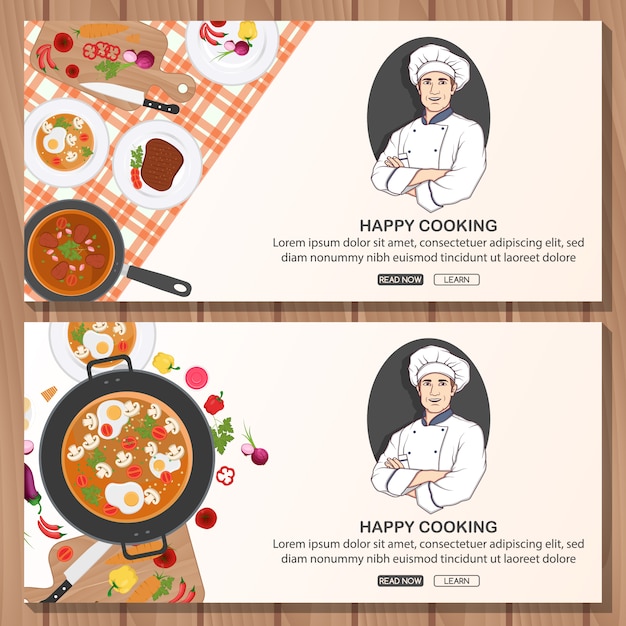 Chef-banner ontwerp