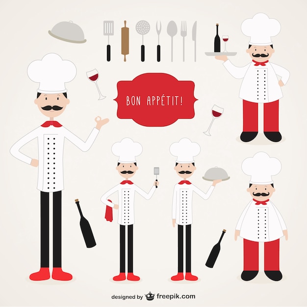 Chefs illustraties collectie