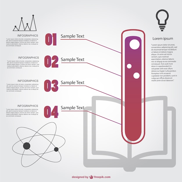 Gratis vector chemie infographic sjabloon