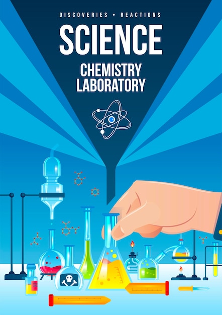 Chemie laboratorium verticale poster