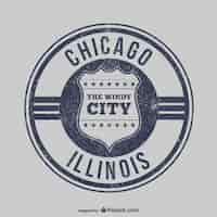 Gratis vector chicago stempel vector