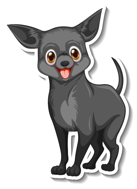 Chihuahua hond cartoon sticker