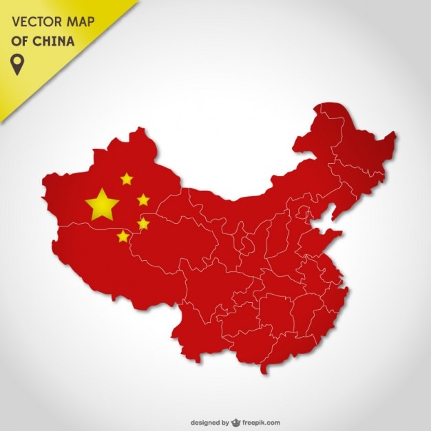 Gratis vector china vector kaart