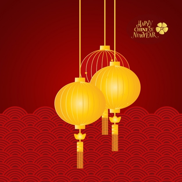 Gratis vector chinees nieuwjaar achtergrond